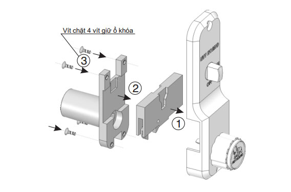 Bước 3: Lắp lại ổ khóa và kiểm tra
